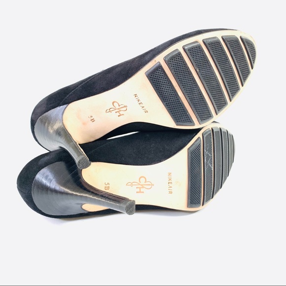 Cole Haan Nike Air Heels Suede Black Size 5B - Picture 6 of 6